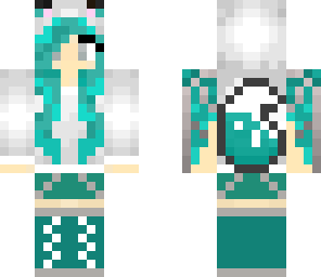 aqua dragon wolf girl