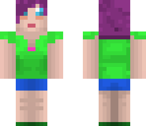 purple haired girl