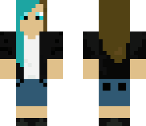 blue bangs streak