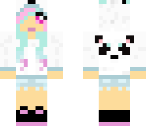 blue panda girl