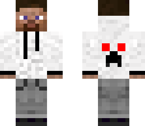 teen steve with red eyed creeper