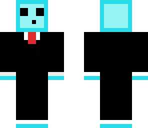 blue slime in a suit
