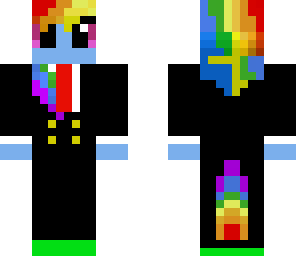 rainbow dash in suit