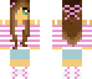 pink stripe girl