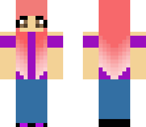 cute pink haired girl