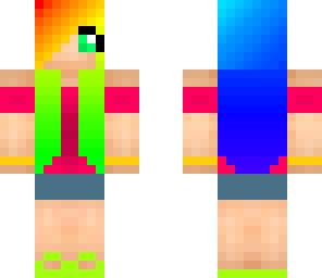 rainbow hair girl