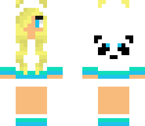 blonde panda girl