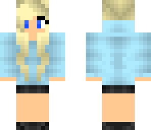 blue hoodie girl