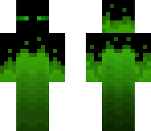 green flames on an enderman