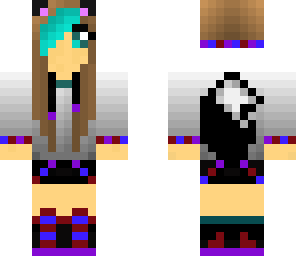 colorful wolf girl