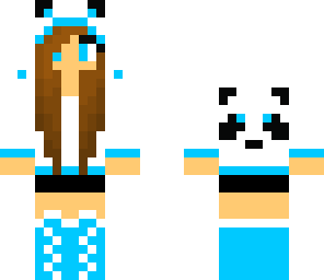 light blue panda girl