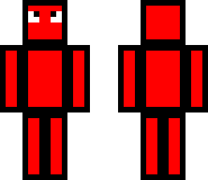 cube man red and black 