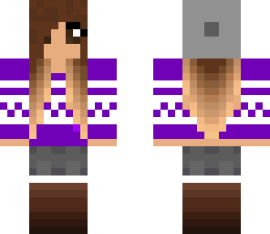 purple sweater ombre girl
