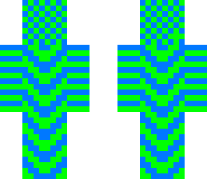 blue and neon green patterned