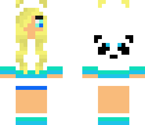 cute blonde panda girl