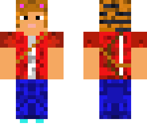 tiger hatted boy with bow