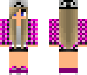 pink or purple skater girl