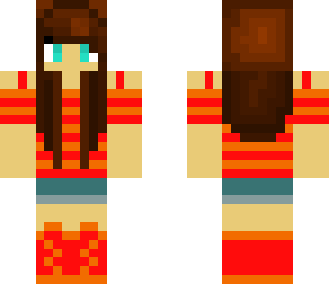 cute orange and red girl