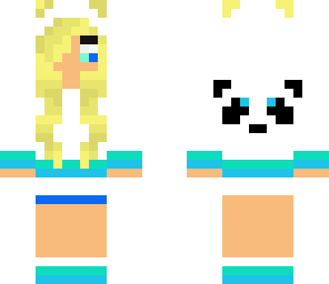fixed cute blonde panda girl