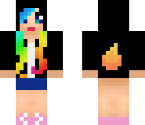 rainbow hair girl