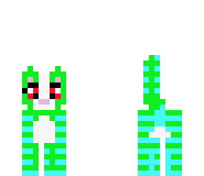 evil green and blue cat please vote