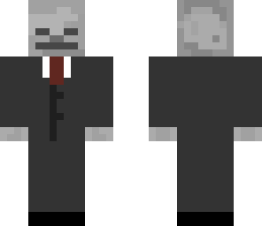 skeleton in a suit