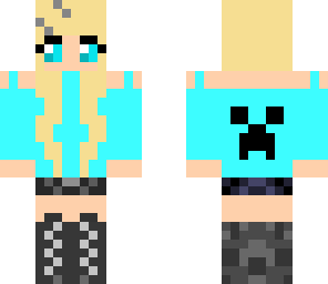 light blue creeper girl