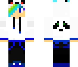 rainbow haired panda boy