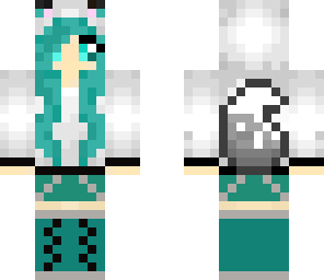 cyan wolf girl 2