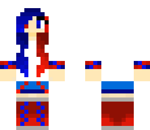 red  blue girl