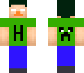 cool herobrine with creeper face