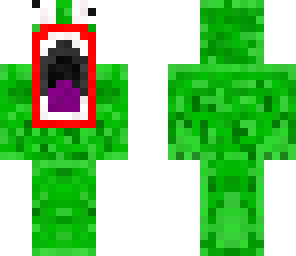 crazy fuzzy green wolf