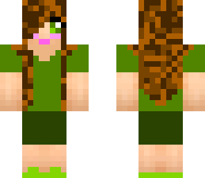 blushing green summer girl