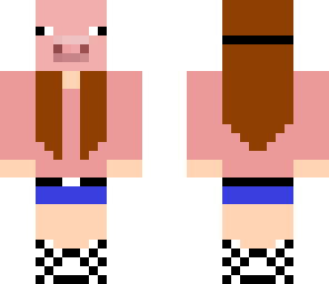 cute pig mask girl