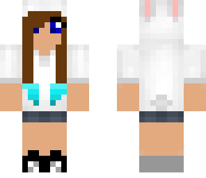 bunny girl with dyed hair