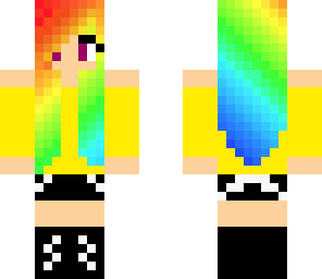 butter girl with rainbow hair