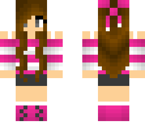 pink striped girl
