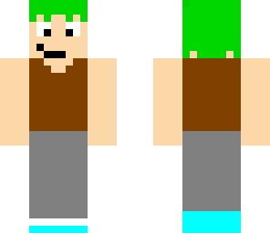 8-bit green hair guy