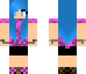 blue haired girl