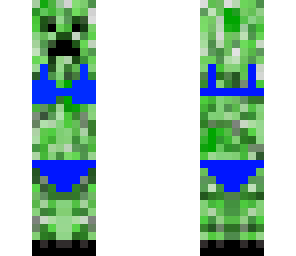 creeper in blue bikini