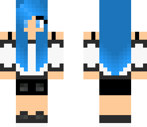 cute blue haired girl