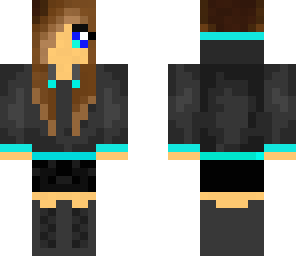 turquoise hoodie girl