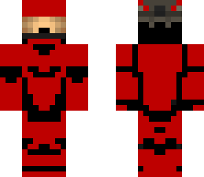 dark red halo person