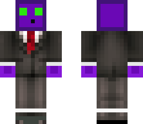 green eyed purple slime in suit