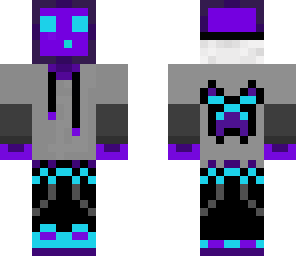 blue eyed hoodied purple slime