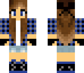 blue checkered girl