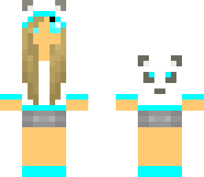 blue panda girl