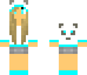 blue panda girl