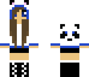 blue panda hoodie girl