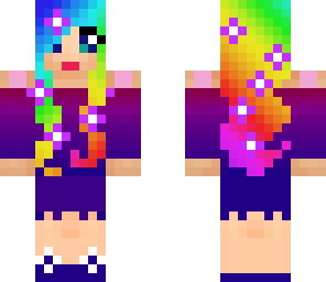 flowery technicolor girl